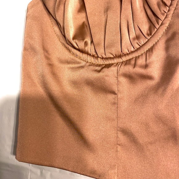 SHEIN Lace-up Back Ruched Bust Crop Cami Top - Picture 4 of 6